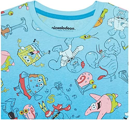 SpongeBob SquarePants Boys 2-Paket T-Shirt Bundle-Nickelodeon
