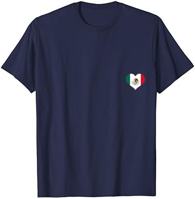 Meksiko Srce Ponos Meksička Zastava T-Shirt