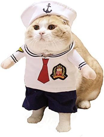 Nacoco Dog mornar kostimi Navy odijelo sa šeširom Halloween Božićni kostimi za štene i mačke