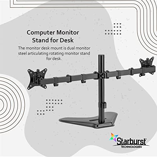 Starburst Technologies Samostojeći stoni stalak za Monitor za 17-27 LED-LCD monitore-Vesa kompatibilan-potpuno