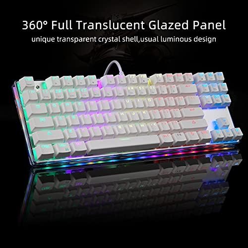 MOTOSPEED Gaming mehanička tastatura RGB transparentni donji anti-ghosting 87 tasteri, osvetljena USB tastatura