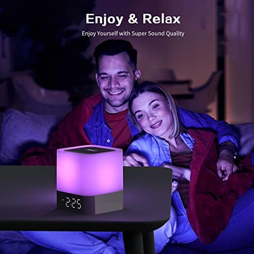 ELECSTARS LED budilica Bluetooth zvučnik - prenosiv noćni senzor dodira Noćna lampa sa prikrivenim
