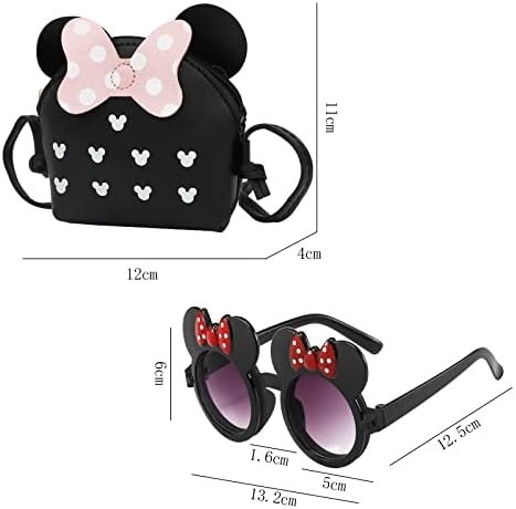 ONEST 2 komada djevojčice Crossbody torbice Set Toddler Mini slatka princeza torbe djevojke naočare