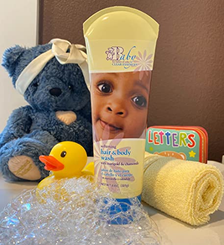 Clear Essence Baby omekšavanje kose & tijelo za pranje s Neven & kamilica - Baby Skin Care - suza besplatno Baby Wash za Baby Skin & kosa - savršena Formula za Baby kupka sa Neven - 8 oz.