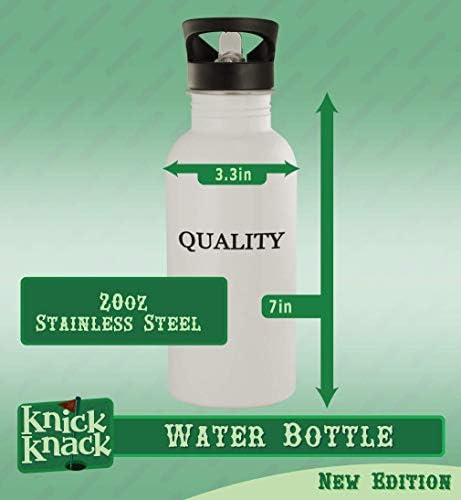 Knick Knack pokloni manje brinu jogu - Vanjska boca za vodu od 20oz od Nehranjivog čelika, Bijela