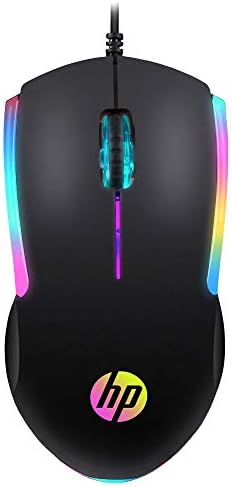 HP žičani RGB miš za igre miša visokih performansi sa optičkim senzorom, 3 dugmeta, LED u 7 boja za računarski