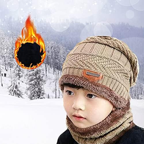 i Kapa za dječake kapa za djecu otporna na vjetar pletene djevojke šal topli rukavice zgušnjavaju zimski trodijelni