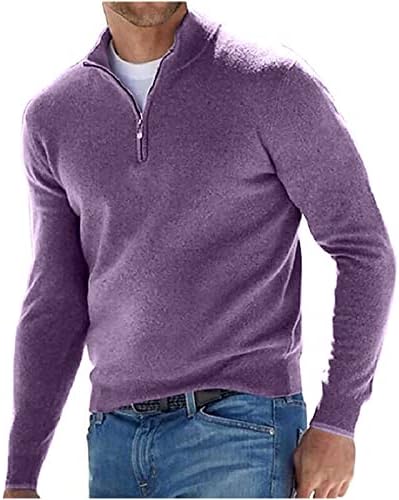 Muške dizajnerske košulje sa čvrstim bojama na pola patent zatvarača, pulover s dugim rukavima, bluza s dugim