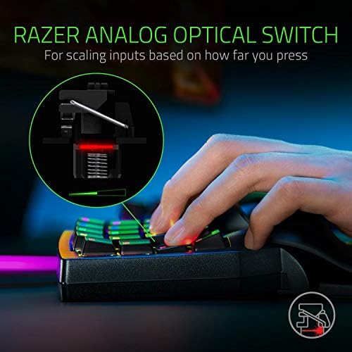 Razer Tartarus Pro Gaming tastatura: analogno - optički prekidači za ključeve - klasična crna & amp;