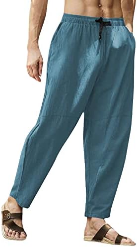 Meymia muške pamučne pantalone modna čvrsta boja srednjeg podizanja struka vrećice u obliku vrećice obrezane