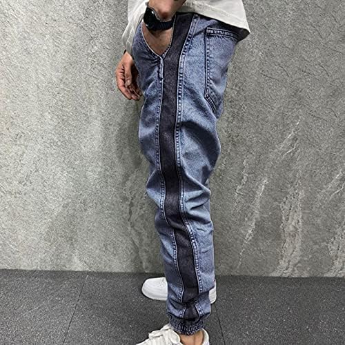 Zdfer Muške vrećice Jeans Loose Hip Hop traper bačva hlače hlače opuštene fit pantalone Streetwear Atletic