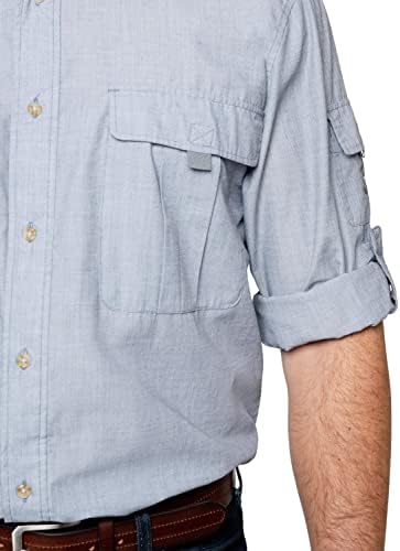 Muška majica s dugim rukavima na dugim rukavima Pro, upf 30+ vanjska ribolovna majica sa ugrađenim