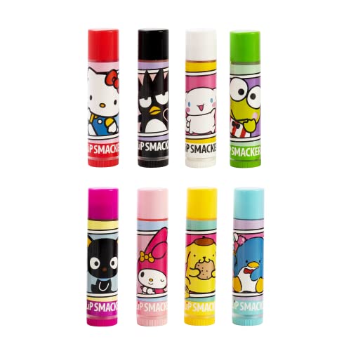 Smacker za usne Sanrio Hello Kitty i prijatelji 8-dijelni aromatizirani balzam za usne, Clear, za