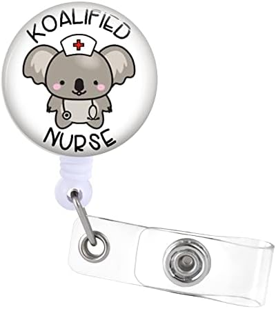 Badge Reels Holder uvlačenje sa ID klipom za nurse Name Tag kartica Funny Cute Cartoon Elephant Nursing Doctor