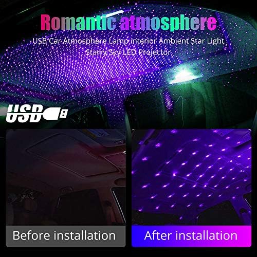 HONLEEX USB noćno svjetlo krovna zvijezda projektor Podesiva Multi-efekt romantično noćno svjetlo okoliša,plafon