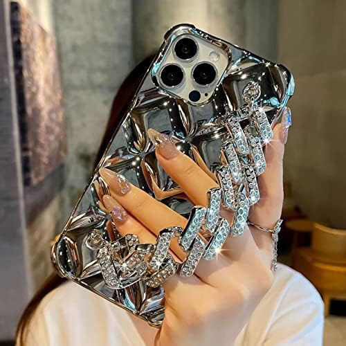 Aowner kompatibilan sa iphone 11 futrolom Bling luksuzno ručno remen za žene djevojke, 3D sjajni