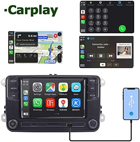 Scumaxcon Auto Stereo Radio 6.5 RCD360 330 Carplay & amp;Android auto Bluetooth RVC dodirni ekran