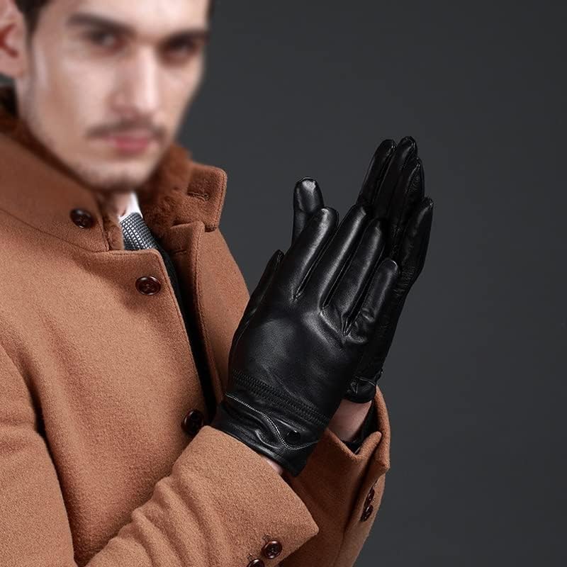 N / A zadebljane tople rukavice zimske bijele linije kontrastne kožne biciklističke muške rukavice