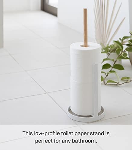 Yamazaki Home Toalet Paper Paper, drži 3 toaletne papirne valjne, bez montaže, bijela, jedna veličina