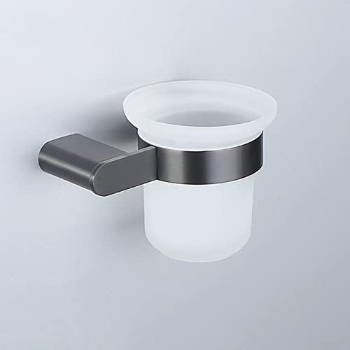 WC četka i držač, držač za četkicu od nehrđajućeg čelika sa staklenim čašicom i toaletnom četkom za