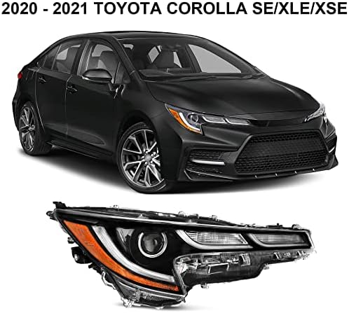 Dreenfl sklop farova kompatibilan 2020 2021 Toyota Corolla se/XLE / XSE strana putnika