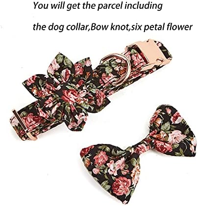 Ogrlica za pse Cvjetni ovratnik za djevojčice Soft Comfy ovratnici za kućne ljubimce sa sigurnosnim