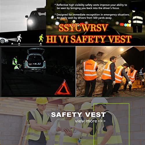 SSYCWRSV Personalizirani visoki reflektirani sigurnosni prsluk prilagođen bok Vis Sigurnosni prsluk