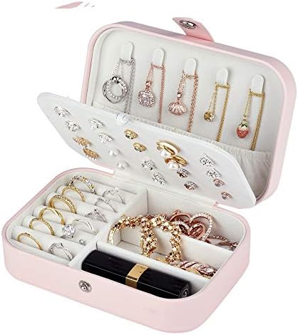 Kutija za nakit Jiemei, Kućišta za putovanja nakita sa Doubel slojem za ženske ogrlice naušnice Prstenje