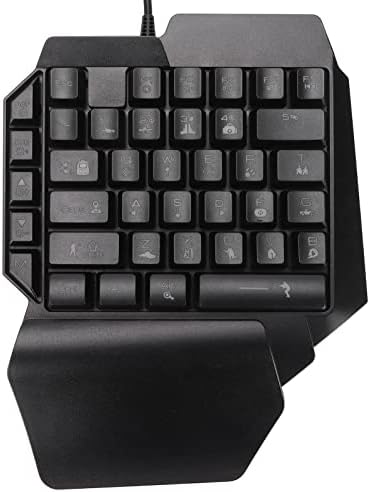Pomya YYOYY 39 tasteri Tastatura sa jednom rukom, svetleća USB mehanička tastatura Ergonomski dizajn, protiv