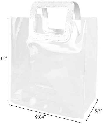 Codohi prozirna torba, čiste plastične poklon torbe s bijelom kožnom ručicom, poklon vrećica za
