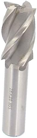 X-DREE 28mm prečnik rezanja ravna izbušena rupa 4 Flute kraj glodalice (Diámetro de corte de 28 mm vástago