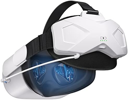 Doohoeek baterija sa trakom za glavu za Oculus Quest 2/1 & Meta Quest 2, 5000mah punjiva baterija & amp; Elite remen za pojačanu podršku i dodatno vrijeme za igru
