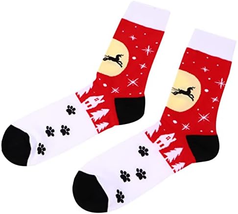 Veemoon 1 par kuća za domaćinstvo casual smiješno podložne čarape za poklon sklizak kauč kauzalni krevet meke čarape Božićni viseći zimski pamuk predstavlja posadu u stilu