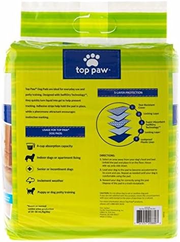 Top Paw jastučići za pse za obuku štenaca, zatvoreni psi ili stanovi ili psi sa inkontinencijom.