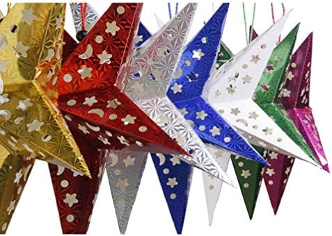 Happyyami Star Paper Lantern 30cm Papir Viseća zvijezda stropna svjetiljka za vješanje Ornament