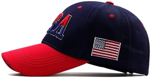 Povosyoung USA zastava za bejzbol kapu za muškarce Žene Pamuk Snapback Hat Unisex America