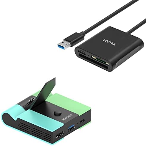 Unitek [Bundle] čitač USB kartica sa dugim kablom i prenosivim priključkom za prekidače