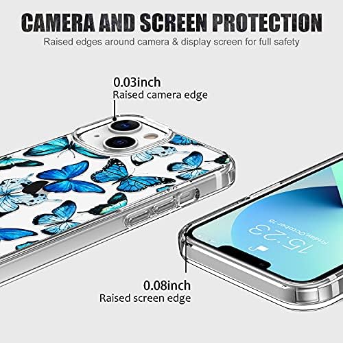 Luhouri iPhone 13 mini futrola sa zaštitnikom zaslona, ​​čisti modni dizajn Zaštitni poklopac telefona za