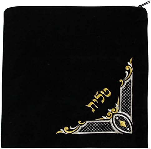 Majestic Giftware poklon Tallis torba baršunasti ugao za vez dijamantski dizajn, 14,5 x 14, plava / zlatna/srebrna