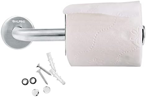 Alpske industrije Vertikalni toaletni papir - moderni zidni nosač od brušenog od nehrđajućeg čelika