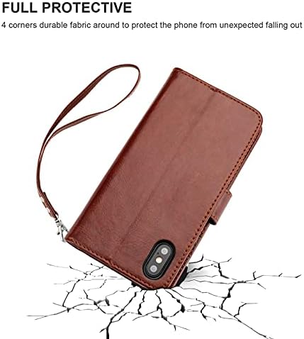 Bocasal iPhone XS iPhone X novčanik futrola sa držačem kartice PU kožna udarca udarca otporna