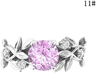 2023 Novi vjenčani prstenovi cvjetni ženski prozirni cvjetni vino listovi srebrni dijamantni poklon za prstenove