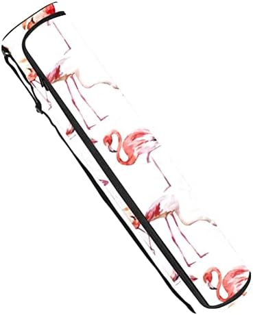 RATGDN Yoga Mat torba, akvarel Flamingos Vježba Yoga Mat Carrier full-Zip Yoga Mat torba za nošenje sa podesivim