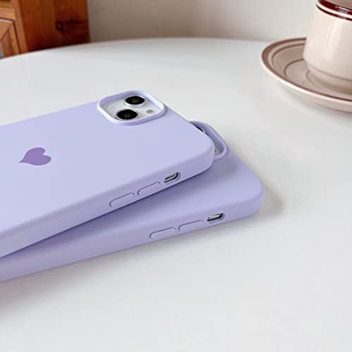 JMLTECH za iPhone 14 Plus Slatka tekućina silikona Žene Djevojke Srce sa mekom zaštitnom futrolom telefona za