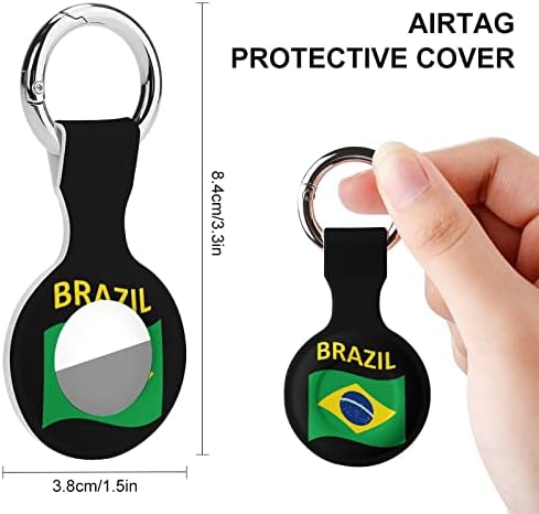 Zastava Brazila zaštitna futrola kompatibilna za AirTag držač lokatora protiv gubitka za ovratnik za prtljag