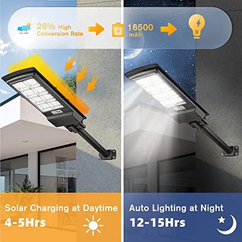 Kinghe Solar Street Lights vanjski - 500W komercijalni parking lagano sumrak Dawn Super Bright LED ulični rasvjeta