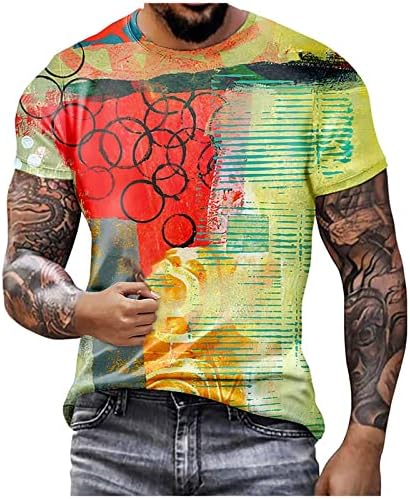 Muški Hipster Hip-Hop Premiun Tees modni Tie-Dyed Print majice muške Grafiti majice grafički kratki rukavi