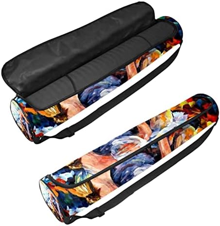 RATGDN Yoga Mat torba, baletan Art Exercise Yoga Mat Carrier full-Zip Yoga Mat torba za nošenje sa podesivim