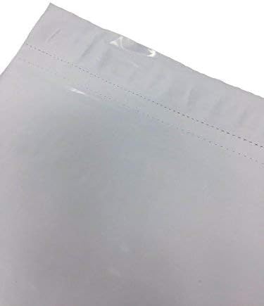 Shop4Mailers 12 x 15.5 perforirane bijele sjajne plastične koverte sa samo zaptivanjem Poli kese 2 Mil