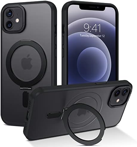 Dueue za iPhone 12 Pro magnetsku futrolu, iPhone 12 futrola s nevidljivim postoljem [kompatibilan s